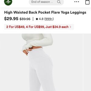 Halara high wasted back pocket flare yoga, leggings